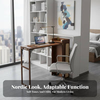 Adaptable Island Counter Space-Saving Clutter-and Clearstanding Kitchen Workstation Acts as Room Divider Extendable Surface