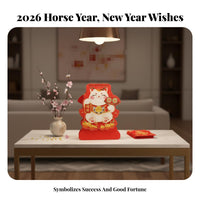 Horse Year Art Desk Calendar, Chinese Monthly Planner, Corporate Gift