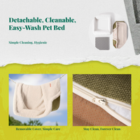 Plush dog bed with removable cover