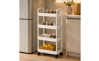 Rolling Storage Cart Narrow Furniture Portable for Bathroom