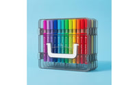 48 Pieces Transparent Storage Case Soft-Tip Markers Assorted Colors 48 Acrylic Markers Acrylic Paint Pens for Drawing, Coloring