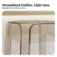 Clear High Stool Nordic design Bar Chair Molded Seat for Counter, Kitchen Island