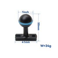 Anodized Finish Underwater Grip Ball Head Lightweight Underwater Camera Mount Portable Diving Camera Ball Mount Easy to Use for Divers