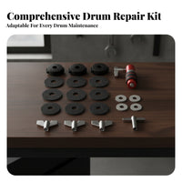 Noise Reduction Cymbal Replacement Parts Set Metal Washers Cymbal Hardware Kit Wing Nuts Drum Accessory Kit Plastic Caps