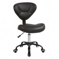 Adjustable Swivel Stool with Backrest Cushioned Seat for Salon Technicians