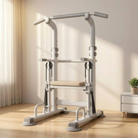 Domestic Exercise Rig Station Adjustable Pull Exercise Rig with Resistance Bands Multi Grip Station with Auxiliary Base for Fitness Enthusiasts