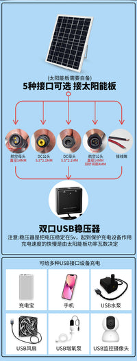 5V 3A Solar Voltage Regulator with USB Charging for Phones