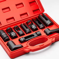 Professional Grade O2 Sensor Removal Tool Kit Universal Fit Air-Fuel Sensor Socket Set Heavy Duty Carrying Case Included for Garage