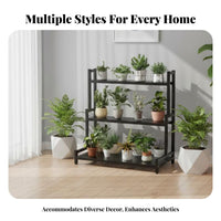 Tiered Plant Stand Multitier Design Stepped Plant Display Minimalist design spaceSaving for Homeowners, Balcony, Indoor, Patio