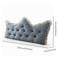 Headboard Cushion Crown-Shaped Backrest Cushiony Padding Backrest Cushion for Sofa
