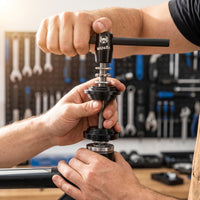 Bike Headset Press CNC Machined Bottom Bracket Press Anodized Headset Installation Tool for Bike Mechanics, Cyclists, Workshop, Home Garage