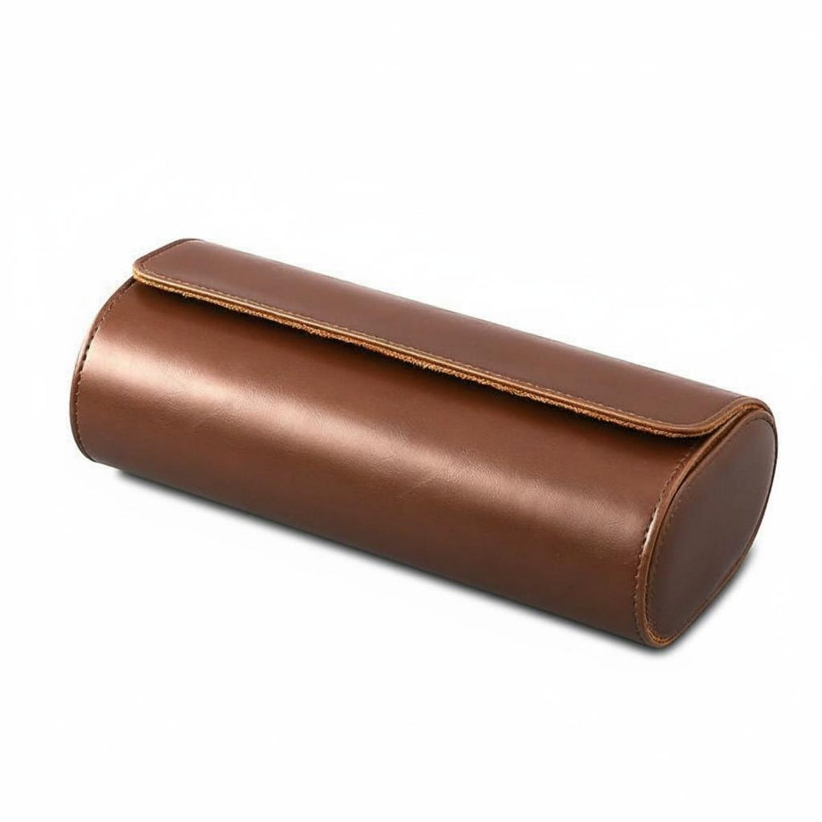 PU Leather Watch Box Scuff Protection 3 Compartment Watch Organizer Individual Compartments Flat Bottom Stability for Men