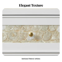 Bedside Table with Drawers Shell-Like Texture 2-Drawer Side Table Luxury design