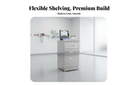 Rustproof Stainless Steel Storage Cabinet Steel Office File Cabinet Effortless Gliding Drawers Large Capacity for Hospital Personnel, Business Owners, Laboratory, School, Factory, Warehouse