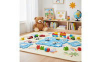 ABS Material Electric Car Track Playset Polished Edges Educational Toy for Boys, Toddlers