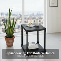 Square Accent Table Nordic design Nightstand Space-Saving for Bedroom, Homeowners