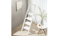 No-Assembly Aluminum Ladder with Wide Pedals Anti-Slip A-Shaped Ladder Foldable Step Stool Portable for Homeowners