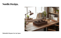 Multi-Compartment Organizer Sturdy Multi-Section Storage Box Minimalist Design