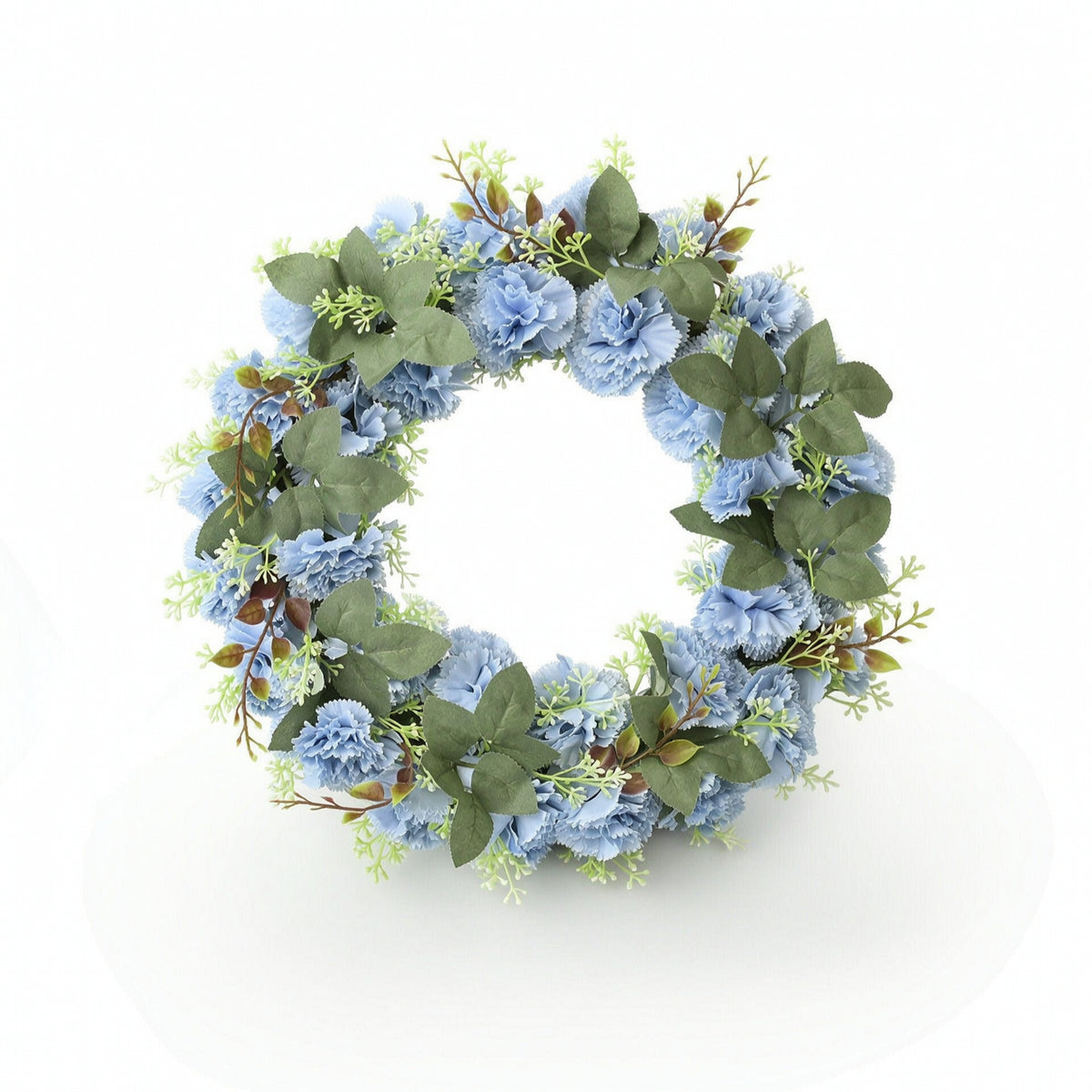Carnation Wreath Holiday Artificial Floral Wreath Lifelike for Front Entrance