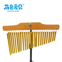木质25音36音带架风铃长管 奥尔夫20音风铃 四方名族风打击乐器