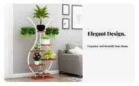 Multi-Tier Flower Rack Space-Saving Display Shelf Sturdy & Stable for Homeowners