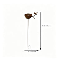 Stake Bird Bath Round Bowl Iron Bird Bath Tall