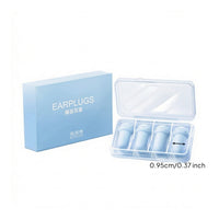 4 Pieces Soft Reusable Earplugs with Case Comfortable Ear Plugs with Case Compact Noise Blockers Portable for Sleeping, Studying