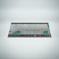 Airport Layout Mat with Landing Strip Realistic Airport Display Base Large Board for Aviation Diorama
