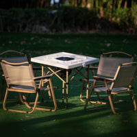 Recessed Play Area Folding Table Cross-Brace Supports Height-Adjustable  Table Metal Legs Furniture Foldable for Leisure, Outdoor