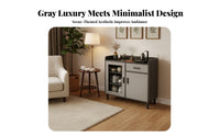 Dining Room Storage Cabinet with Drawers Multifunctional Buffet Cabinet Sturdy Construction Sideboard Adjustable Shelves Removable Divider Suitable for Homeowners Entryway