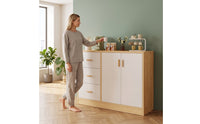 Storage Cabinet Freestanding Storage Cabinet with Doors and Shelves Modern Sideboard for Living Room, Kitchen, Drink Area