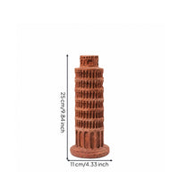 Leaning Spire of Pisa Ornament Travertine Leaning Spire of Pisa Model Rustic Tabletop Ornament for Simplicity Lovers