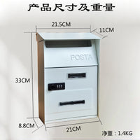 厂家直销优质密码锁信箱金属信报箱邮箱别墅信报箱室外信箱意见箱