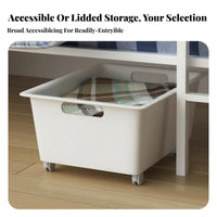 Underbed container with casters flat-design Design Household Storage adaptable