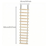 Natural Wooden Rope Ladder Easy Setup Hanging Rope Ladder Splintersplinterless Lightweight for Balcony