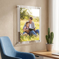 Clear Acrylic Picture Frame A4 Size Wall-Mounted Tabletop Photo Frame, Living Room Bedroom Wedding Anniversary