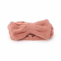 Coral Fleece Bow Headband for Washing Face, Makeup and Sports Head Band, Cute Design Hair Accessory for Ladies Skincare Routine
