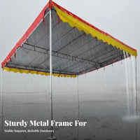 Sloped Roof Parking Tent Foldable Event Canopy Windproof Portable Shelter Waterproof Heavy Duty for Market Vendors Car Owners Outdoor Events Patio Park Suitable for Gift Giving Home Decoration