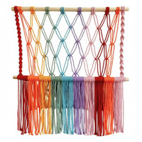 Macrame Wall Hanging Shelf Woven Macrame Storage Shelf Small Areas