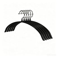 5 Pieces Smooth Finish Crease Crease-Resistant Curved Shoulder Hanger Clothing