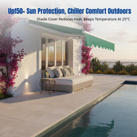 Retractable Awning, Folding Electric Patio Cover, Outdoor Balcony Waterproof Aluminum Frame