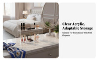 Multitiered Acrylic Stand Transparent Cosmetic Organizer Space-Saving for Women