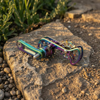 Cycle Chain Tensioner with Two Pulley Wheels CNC-Machined Single-Speed Chain Tensioner Aluminum Alloy for Riders Jump, Downhill
