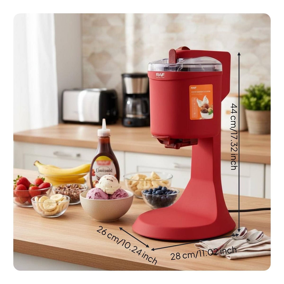 Home Ice Cream Appliance Compact Design Chilled Yogurt Appliance Single-Press
