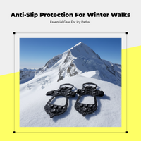 Ice Cleats, 11-Tooth Non-Slip, Hiking, Outdoor Gear