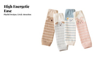 Crawling Knee Pads Thick and Warm Animal Pattern Knee High Socks Comfortable Snug Fit Thermal Infant Socks for Infants, Hardwood Floors, Home