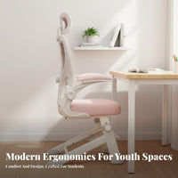 Adjustable Ergonomic Student Chair Spinal Supportrest Desk Seating Stable Base Space-Saving for Students, Children, Writing