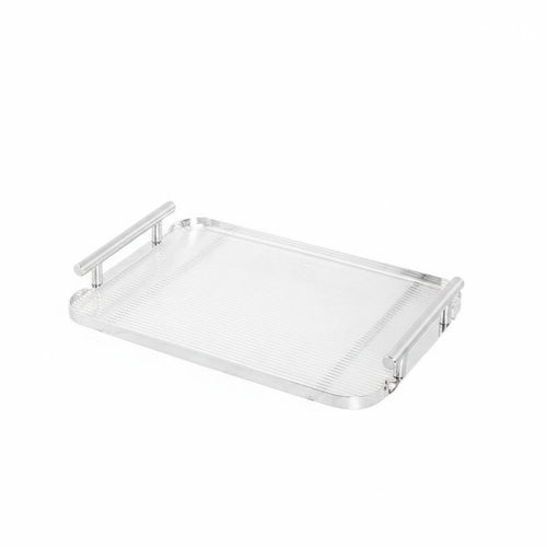Desktop Tray Ribbed Serving Tray Rounded Corners Home Organization