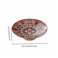 Chinese Tea Snack Tray Easy to Clean High Foot Fruit Plate Food Safe