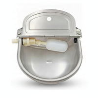 1 Piece Automatic Water Bowl Livestock Waterer Auto Fill Float Valve Float Ball Valve Durable Stainless Steel Rounded Basin Suitable for Farm Animals Pastures Barns